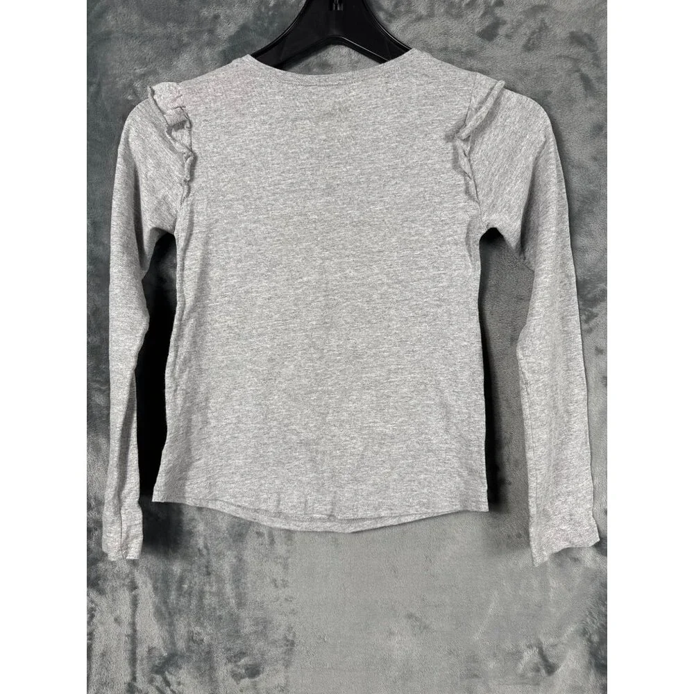 Disney Girls Minnie Mouse Holiday Long Sleeve Shirt Size 12 Gray - Picture 7 of 7